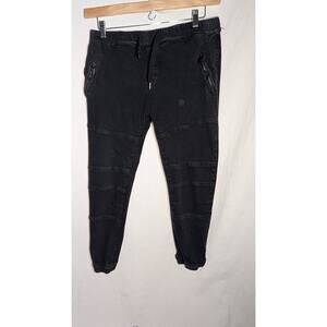 Demolition Denim Womens Cargo Black Utility Jogger Pants Sz 2X Moto Goth Core